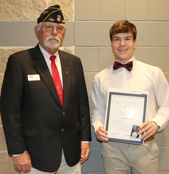 Legion School Award Presented to Carrollton High School Graduating